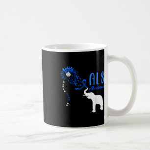 Taza De Café Apoyo a los guerreros Als para Elefante de Cinta A