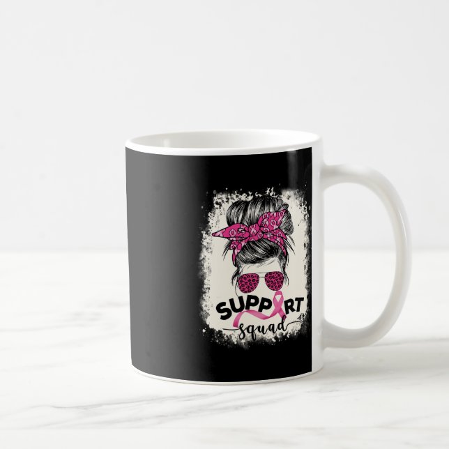 Taza De Café Apoyo a Squad Messy Bun Breast Awareness Pi (Derecha)