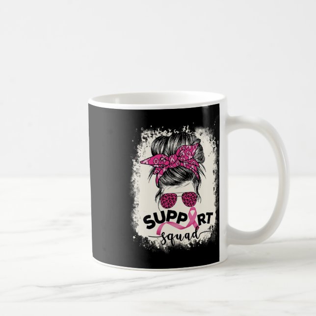 Taza De Café Apoyo a Squad Messy Bun Breast Awareness Pi (Derecha)
