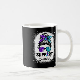 Taza De Café Apoyo a Squad Messy Bun Suicide Prevención Awarene