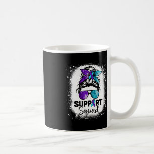 Taza De Café Apoyo a Squad Messy Bun Suicide Prevención Awarene