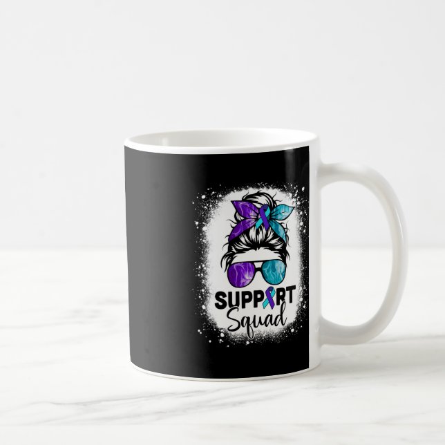 Taza De Café Apoyo a Squad Messy Bun Suicide Prevención Awarene (Derecha)