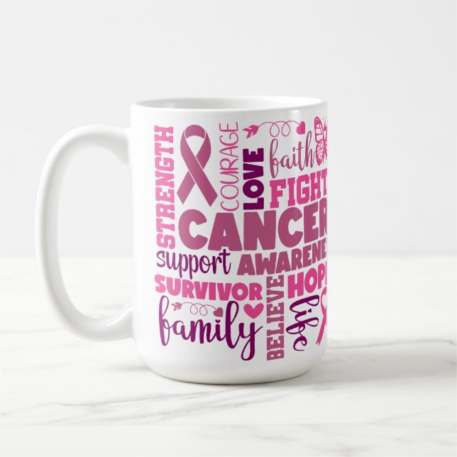 TAZA DE CAFÉ APOYO AL CÁNCER DE MAMA Y SENSIBILIZACIÓN (Izquierda)
