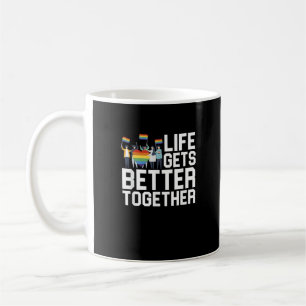Taza De Café Apoyo al Orgullo LGBT La Vida es Mejor Juntos Incl