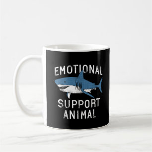Taza De Café Apoyo emocional a animales Graciosa asusta Tiburón