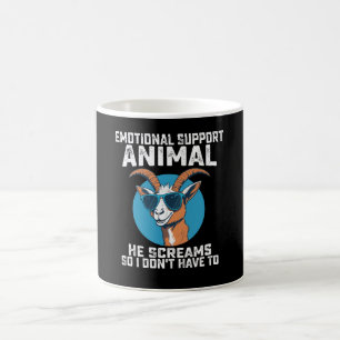 Taza De Café Apoyo emocional a los animales de cabra grita para