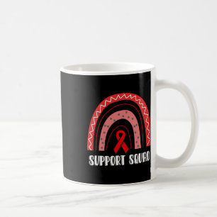 Taza De Café Apoyo Escuadrón Arcoíris Rojo Conciencia del Cánce