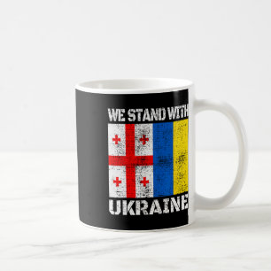 Taza De Café Apoyo georgiano a Ucrania Nosotros estamos con Ucr