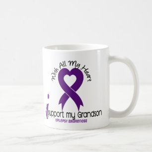 Taza De Café Apoyo mi epilepsia del nieto