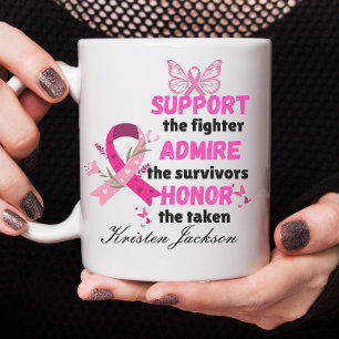 Taza De Café Apoyo personalizado a la luchadora contra el cánce