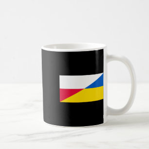 Taza De Café Apoyo polaco a Ucrania bandera ucraniana y Polonia