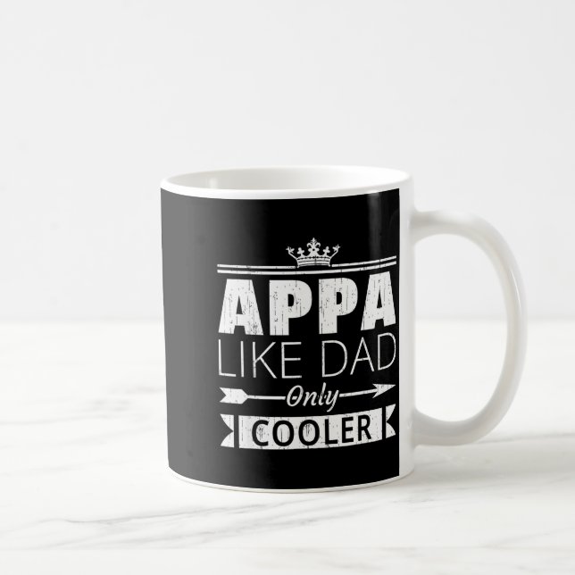 Taza De Café Appa Cooler Funny Korean Dad Father's Day Quote  (Derecha)