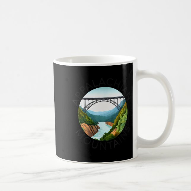 Taza De Café Appalachian Mountains New River Gorge Bridge West  (Derecha)