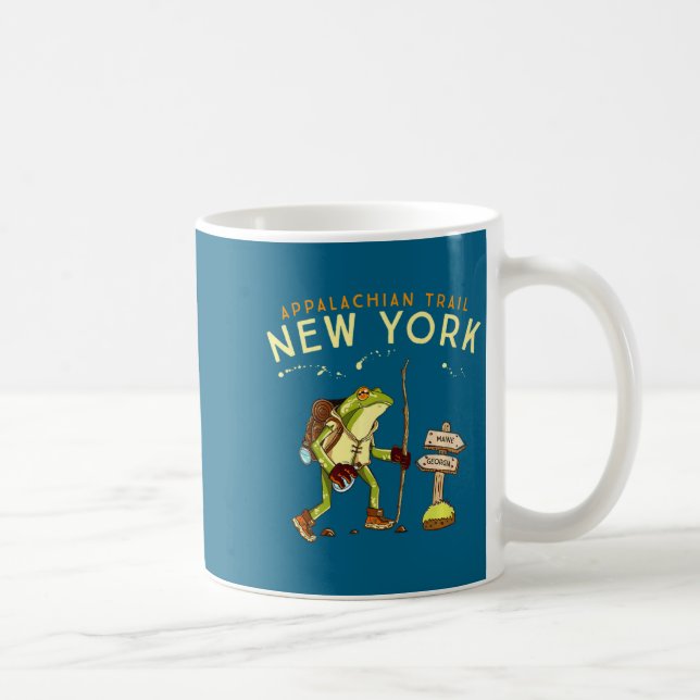 Taza De Café Appalachian Trail New York Hiking Frog _1  (Derecha)