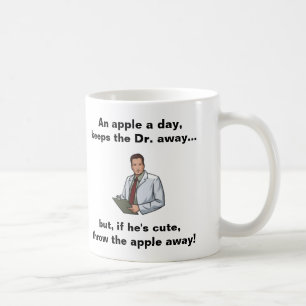 Taza De Café Apple al día, guarda al Dr. Away
