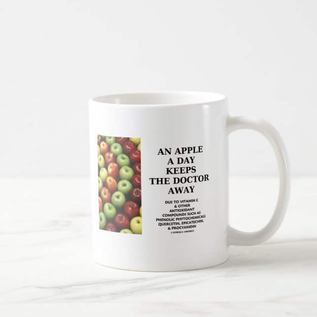 Taza De Café Apple al día mantiene al médico ausente (el (Derecha)