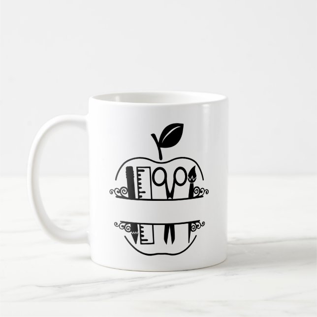 Taza De Café Apple docente personalizado (Izquierda)