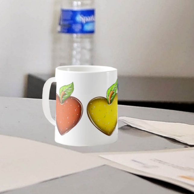 Taza De Café Apple Hearts Teacher's Gift Mug (Subido por el creador)