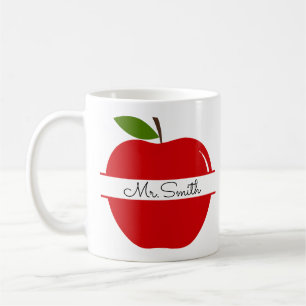 Taza De Café Apple Mug para profesores - Apple roja clásica