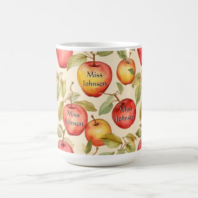 Taza De Café Apple Mug, profesor de escuela personalizado (Centro)