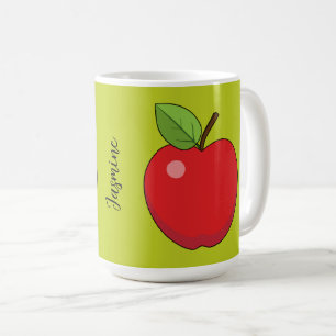 Taza De Café Apple Rojo   Añadir nombre propio