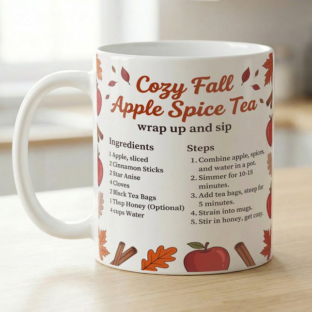 Taza De Café Apple Spice Tea Recipe Fall Kitchen (Subido por el creador)