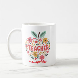 Taza De Café Apple y libro del profesor - Educador clásico