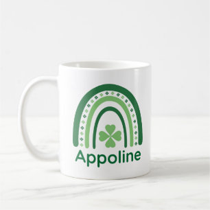 Taza De Café Appoline Name Clover Boho Rainbow
