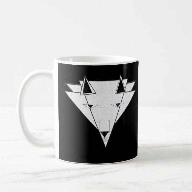Taza De Café Approachable Wolf Mug by JHT  (Izquierda)