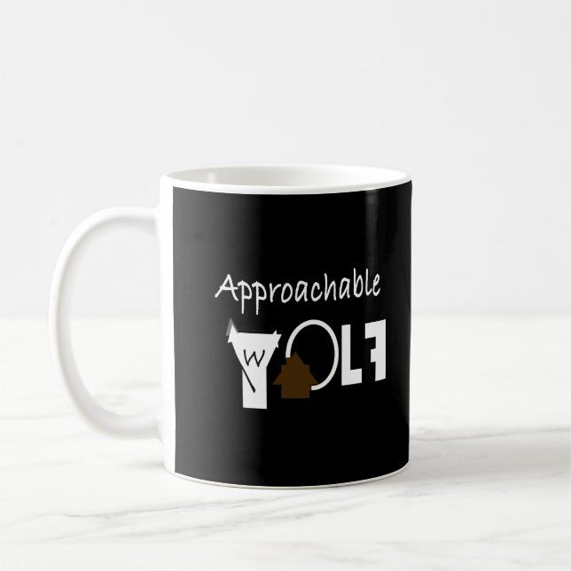 Taza De Café Approachable Wolf Mug by JHT  (Izquierda)