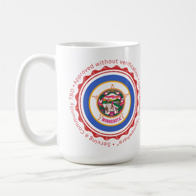 Taza De Café Approved Without Verification – Minnesota Mug (Izquierda)