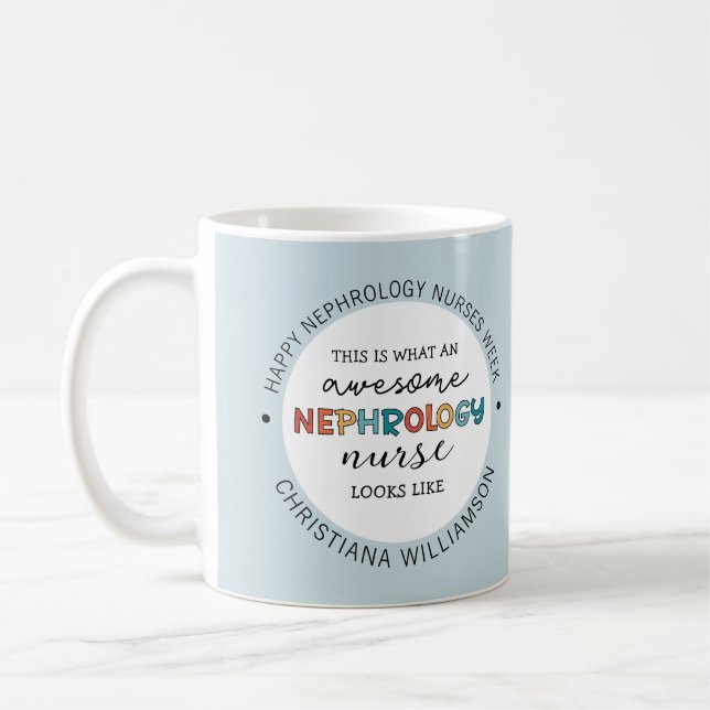 Taza De Café Apreciación de la Semana de Enfermeras de Nefrolog (Izquierda)