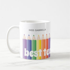 Taza De Café Apreciación de los profesores del arcoiris Mejor M