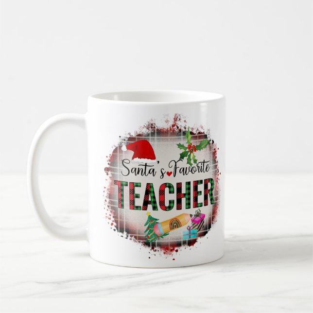 Taza De Café Apreciación de Navidades de profesores favoritos d (Izquierda)