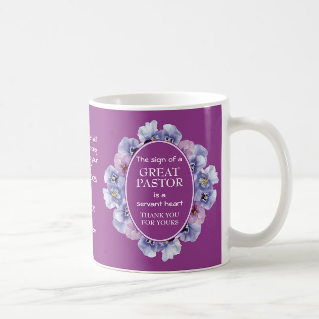 Taza De Café Apreciación del Pastor Floral (Derecha)