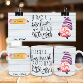 Taza De Café Apreciación del profesor con corazón