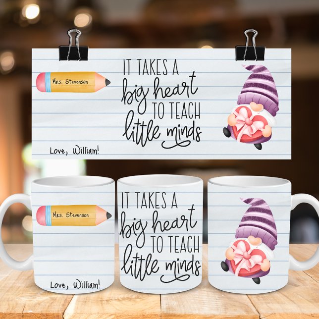 Taza De Café Apreciación del profesor con corazón (Subido por el creador)