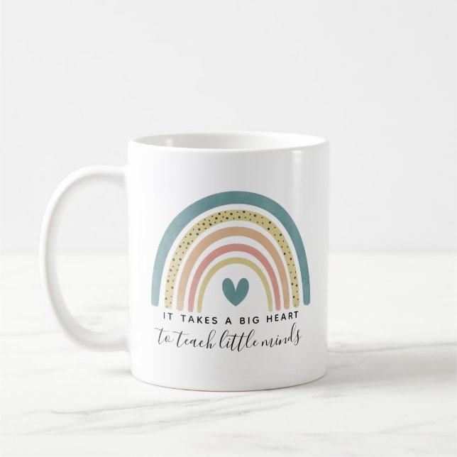 Taza De Café Apreciación del profesor de arcoiris acuarela (Izquierda)