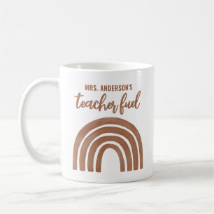 Taza De Café Apreciación del profesor de arcoiris de Boho