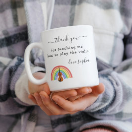 Taza De Café Apreciación del profesor de música arcoiris en vio