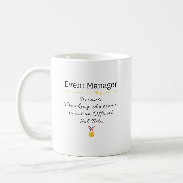 Taza De Café Apreciación divertida de Event Manager (Izquierda)