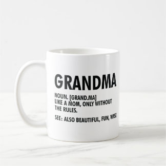 Taza De Café Apreciación divertida de la abuela a la definición