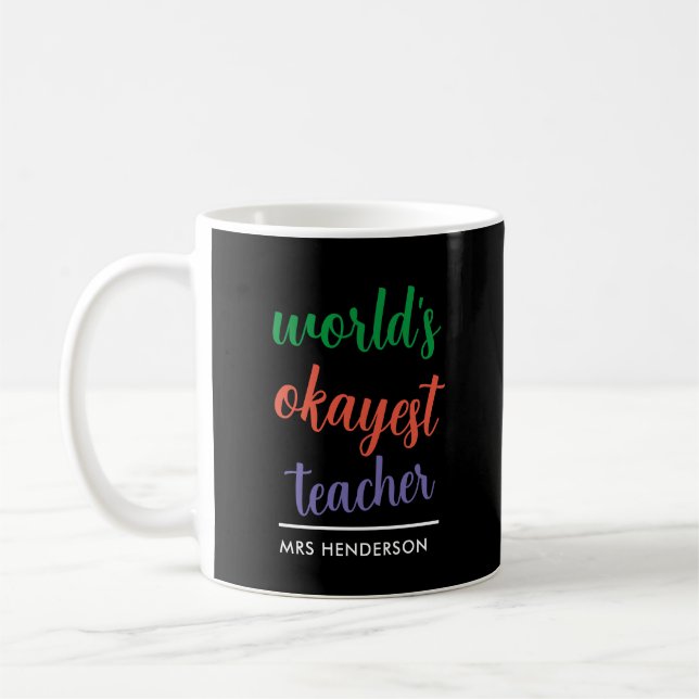 Taza De Café Apreciación divertida del profesor (Izquierda)
