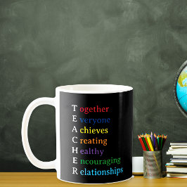 Taza De Café Apreciación divertida del profesor de acrónimo