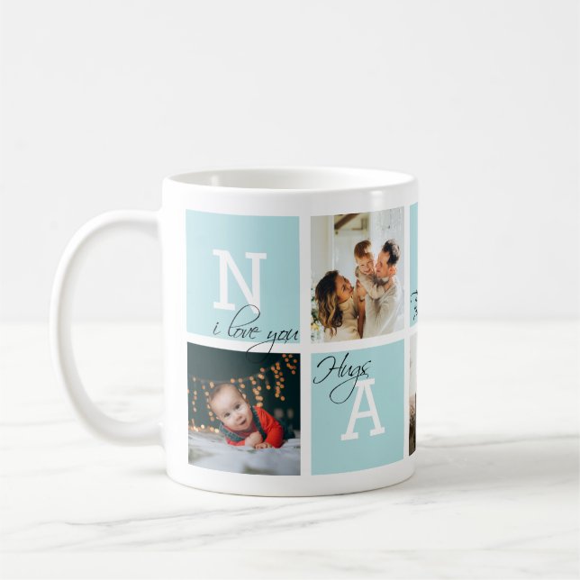 Taza De Café Apreciación encantadora Nanny 5 Foto Azul claro (Izquierda)