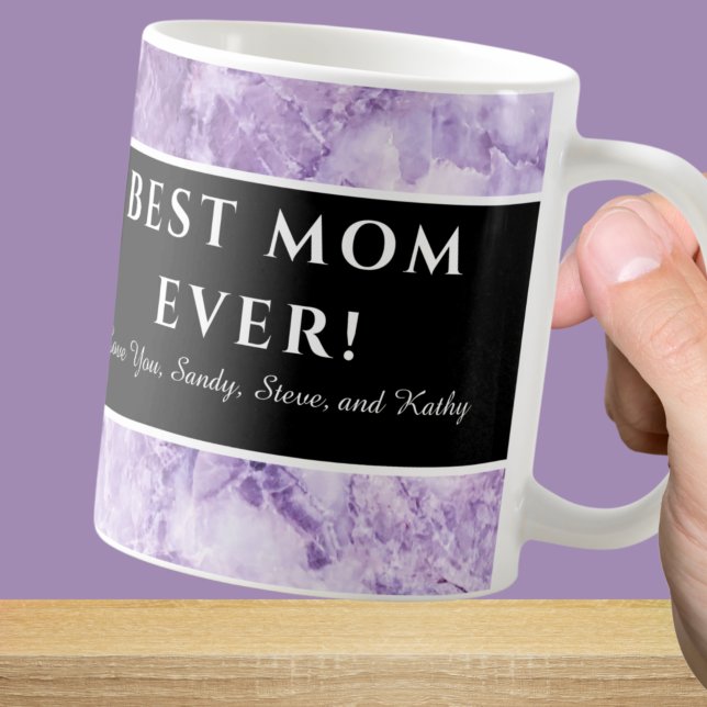Taza De Café Apreciación materna morada moderna "la mejor madre (Subido por el creador)