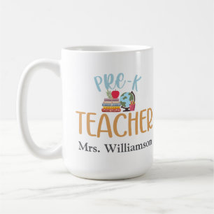 Taza De Café Apreciación personalizada de los profesores pre-K