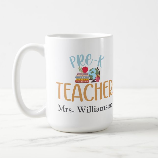 Taza De Café Apreciación personalizada de los profesores pre-K (Izquierda)
