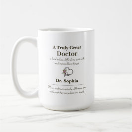 Taza De Café Apreciación personalizada de un médico verdaderame