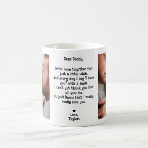 Taza De Café Apreciado primer día del padre, querido poema de p